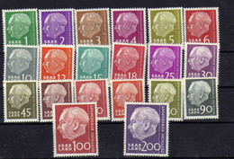 Sarre (1956-57) -  President Heuss  - Neufs** - MNH - Andere & Zonder Classificatie