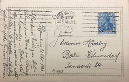 ALLEMAGNE / DEUTSCHLAND 1920 (22/10) Mi.144.II Auf Postkarte Hamburg Nach Berlin - Cartas & Documentos