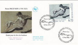 FDC 12/05/1995: Pierre PRUD'HON (1758-1823) - Etude Pour Le Rêve Du Bonheur - 1990-1999