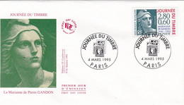 FDC 04/03/1995: Journée Du Timbre - Marianne De Gandon - 1990-1999