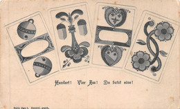 Hundert Vier Ass ! De Butzt Eine ! - Deutsche Jasskarten - Playing Cards