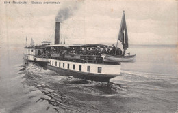 Neuchâtel Bateau Promenade - Steamer - Bateau à Vapeur - Neuchâtel