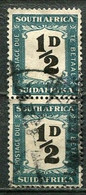 Union Of South Africa Postage Due, Südafrika Portomarken Mi# 34 Gestempelt/used - Pair - Timbres-taxe