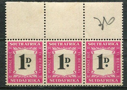 Union Of South Africa Postage Due, Südafrika Portomarken Mi# 35 Postfrisch/MNH - 3strip - Portomarken