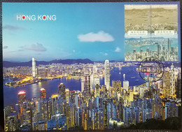 Hong Kong Past And Present Series: Victoria Harbour 2020 Maximum Card MC Se-tenant Stamps Location Postmark G - Maximumkaarten