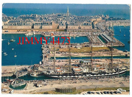 CPM - ST-MALO 35 Ille Et Vilaine - Vue Aérienne - Le Port, Gare Maritime - Edit. CIM  COMBIER - Scans Recto-Verso - Saint Malo