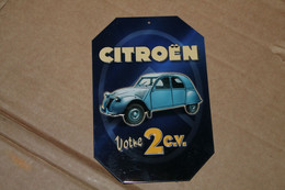 Petite Plaque Publicitaire Pour CITROEN 2CV - Tin Signs (after1960)