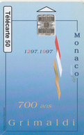 Monaco, MF43, 50 Units, 700 Ans Grimaldi, 2 Scans.   BN: C6A167730 - Monace