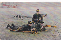 Armée Belge Bataillon Cycliste Tir De La Mitrailleuse - Equipment