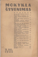 Magazine Lithuania Mokykla Ir Gyvenimas. 1940 / 8 - Revues & Journaux