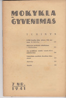 Magazine Lithuania Mokykla Ir Gyvenimas. 1941 / 7 - Revistas & Periódicos