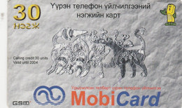 Mongolia, MN-MOB-REF-0030C, 30 Units, Motiv In Grey. Mobicard, 2 Scans.   Writing On Back - Mongolia