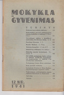 Magazine Lithuania Mokykla Ir Gyvenimas. 1941 / 12 - Magazines