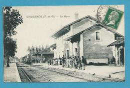 CPA - Chemin De Fer Train En Gare De CAUSSADE 82 - Caussade