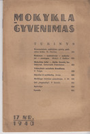 Magazine Lithuania Mokykla Ir Gyvenimas. 1940 / 17 - Revues & Journaux