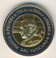 VATICAN 2007: 2 Euro, Trial - Essai - Privatentwürfe