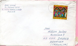 Letter - Stamp Christmas / Postmark Krakow, 2001., Poland (Polska) To Croatia - Covers & Documents