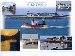 CPSM 29 ILE TUDY Estuaire De La Rivière De Pont L'Abbé, Le Port, Bateau - Ile Tudy