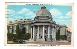 NEW HAVEN, Connecticut, USA, LARGEST DINING ROOM IN USA, Yale University, 1932 WB Postcard - New Haven