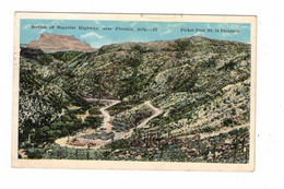 PHOENIX, Arizona, USA, Section Of Superior Highway Near Phoenix, Picket Post Mountain, 1922 WB Kress Postcard - Phönix