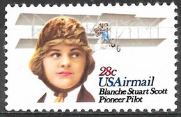 United States 1980. Scott #C99 (MNH) Blanche Stuart Scott (1886-1970) ** Complete Issue - 3b. 1961-... Unused