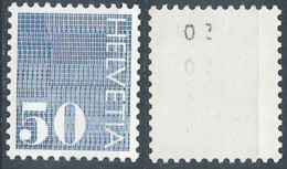 Ziffermarke 485Rx, 50 Rp.blau  (doppelte, Defekte K.-Nr.)             1987 - Franqueo