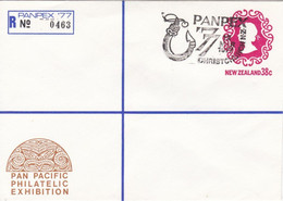 Registered Letter PANPEX '77 - N° 0463 - MATUA, Fish Hook Made From Bone, Wood, Shell And Stone - 12 Mar 1977 - Interi Postali