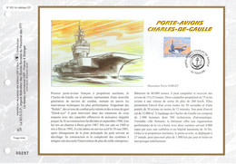 " PORTE-AVIONS CHARLES DE GAULLE " Sur Feuillet CEF 1er Jour N°té De 2003. N° YT 3557. Parfait état. FDC A SAISIR ! - Militaria