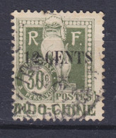 French Indochina Indochine 1919 Mi. 24    12c. Auf 30c. Drachen Von Angor Overprinted M. Aufdruck - Segnatasse