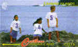 CAYMAN : 131F CI$15 3Girls 3-4-5 On Rock USED - Kaimaninseln (Cayman I.)