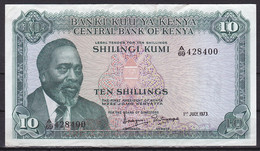 Kenya, 10 Shillings, P.7d/1st July 1973, Grade VF - Kenia