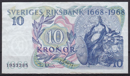 Sweden, 10 Kronur, P.56/1968, Grade VF - Zweden