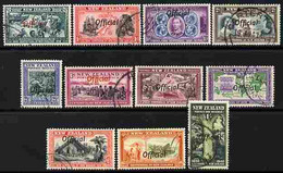 New Zealand 1940 Centenary Official Set Complete Fine Cds Used SG O141-51 - Ungebraucht