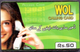 PREPAY-PHONE-INTERNET : WOL80 Rs. 50 WOL Access Code 13821 USED - Pakistan