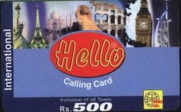 PREPAID : RHE14 Rs. 500 Hello(red) Touristic Places USED - Pakistan