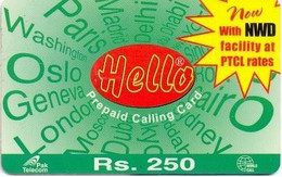 PREPAID : RHE09A Rs.250  Hello Green (Now=italics) USED - Pakistan