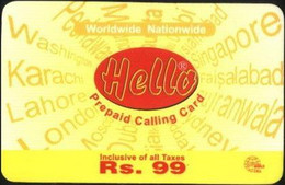 PREPAID : RHE04C Rs. 99  Hello Yellow Worldwide Nationwide USED - Pakistan