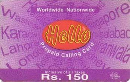 PREPAID : RHE05 Rs.150  Hello Purple Worldwide Nationwide USED - Pakistan