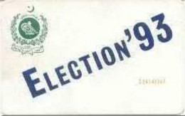 PAKMAP : WP07001 30 Election 93 USED - Pakistan