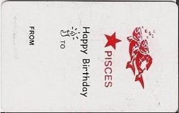 PAKMAP : WP0422A 30 PISCES      Red Happy Birthday From .. To .. USED - Pakistan