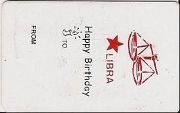 PAKMAP : WP0401Q 30 LIBRA     Red  Happy Birthday To .. From .. USED - Pakistan