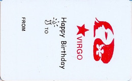 PAKMAP : WP0401H 30 VIRGO     Red  Happy Birthday To .. From .. USED - Pakistan