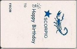 PAKMAP : WP0401D 30 SCORPIO   Blue Happy Birthday To .. From .. USED - Pakistan