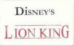 PAKMAP : WP04DI01 30 Disney)s LION KING USED - Pakistan