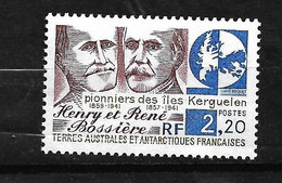TAAF N° 147 Explorateurs Henry Et René Bossière Îles Kerguelen  Neuf * * TB= MNH VF    - Islands