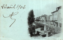 CPA   01  MONTLUEL---LES REMPARTS & LA SEREINE---1902 - Montluel