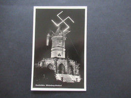 3.Reich 1935 Saargebiet Propaganda AK Winterberg Denkmal Mit Hakenkreuz Nach Groot Sangir Niederl. Indien Gesendet!!!! - Briefe U. Dokumente