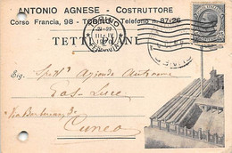 02220 "TORINO - ANTONIO AGNESE - COSTRUTTORE TETTI PIANI - PRIMO IV XX SECOLO" CART COMM SPED 1920 - Other & Unclassified