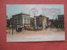 Trolleys  The Square  Soldiers Monument  Lancaster  Pennsylvania  Ref 4572 - Lancaster