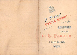 02231 "GENOVA-CALENDARIO DELLA BORSA-I PORTIERI DELLA BORSA AUGURANO FELICI IL NATALE E CAPO D'ANNO 1901" CALENDARIO - Kleinformat : 1901-20